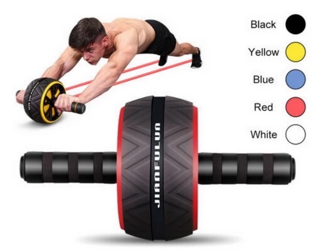 Double-wheeled Updated AB Abdominal Press Wheel Rollers Crossfit Home Gym Exercise Equipment for Body Building Fitness